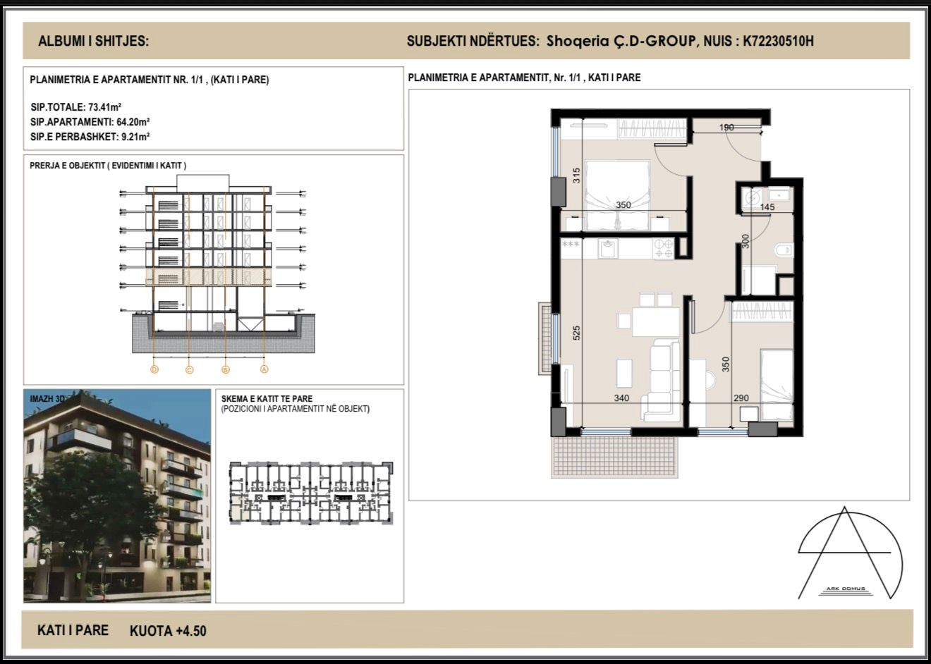 Planimetria e apartamentit 1